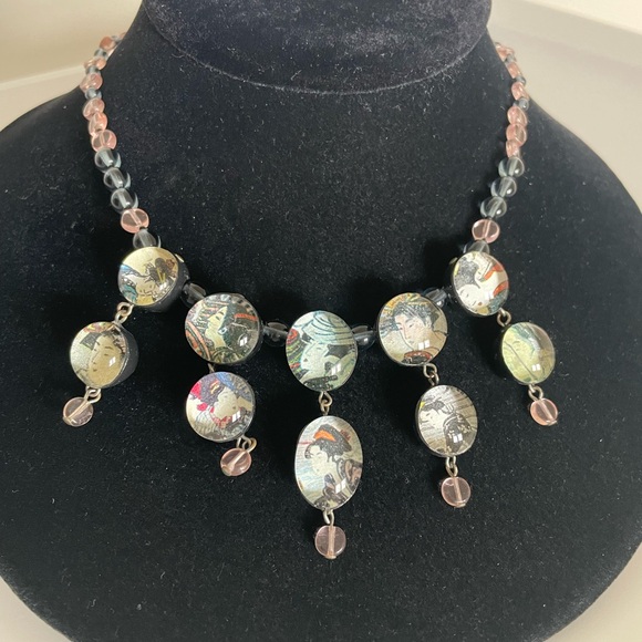 Geisha art bubble necklace - Picture 2 of 6
